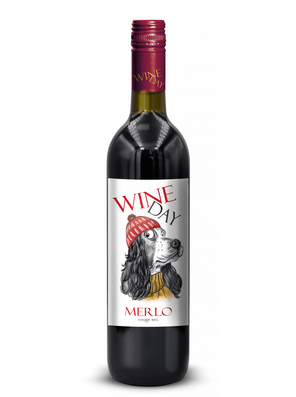 WINE DAY. Вино ординарное сортовое сухое красное «МЕРЛО»